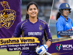 Sushma Verma Replaces Yastika Bhatia at Trinbago Knight Riders in WCPL 2026 Sushma Verma Replaces Yastika Bhatia at Trinbago Knight Riders in WCPL 2026
